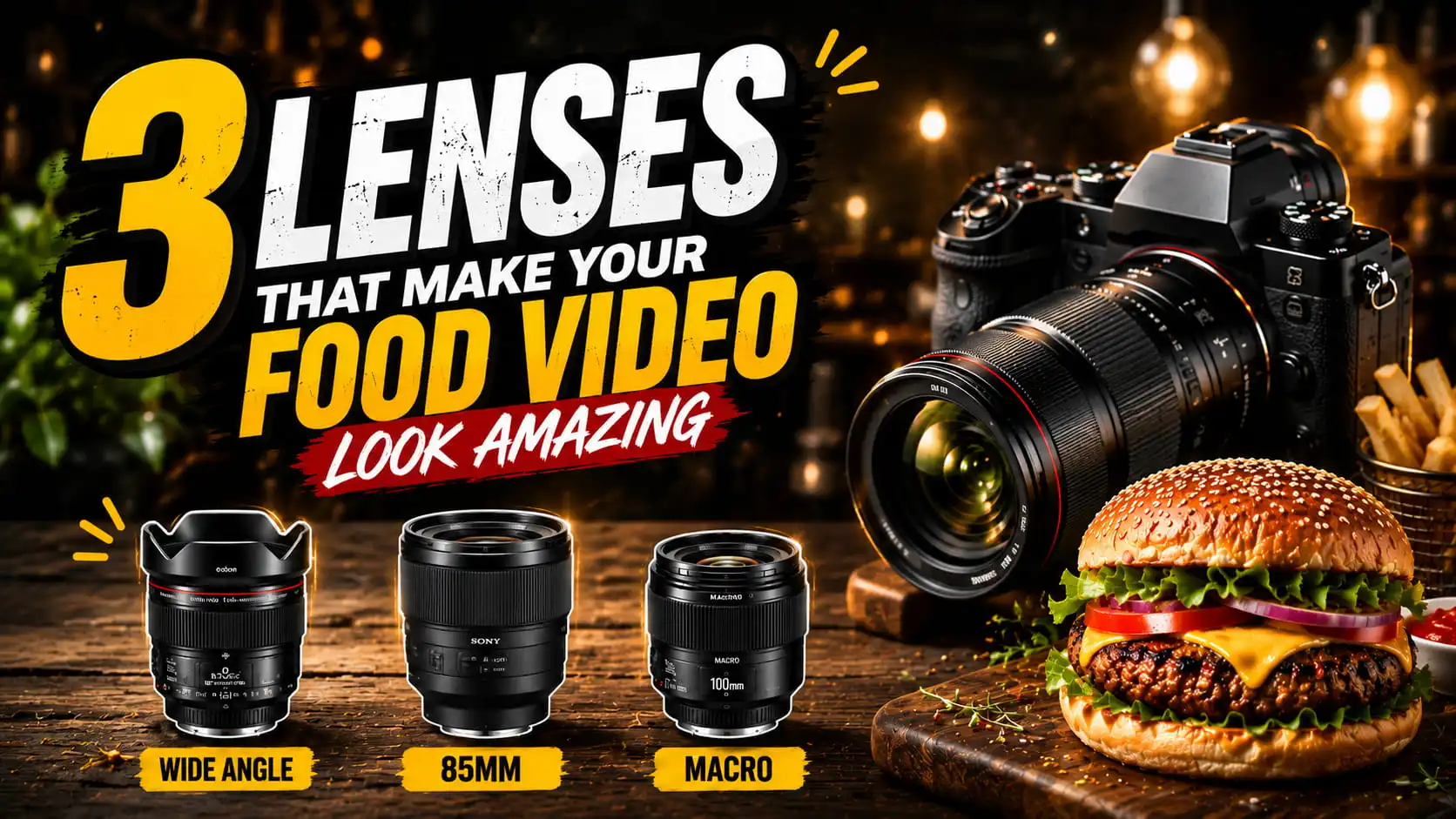 3 Lenses That Make Your Food Video Look Amazing